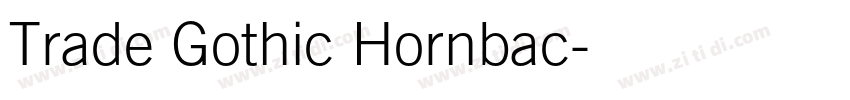 Trade Gothic Hornbac字体转换 Trade Gothic Hornbac字体转换